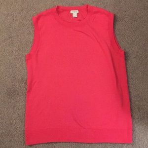 J.Crew sweater-vest crewneck lightweight&PINK NWOT